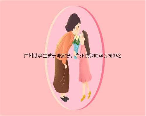 广州助孕生孩子哪家好，广州供卵助孕公司排名