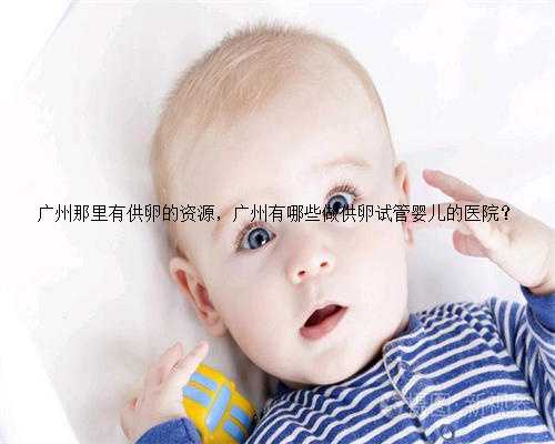 广州那里有供卵的资源，广州有哪些做供卵试管婴儿的医院？