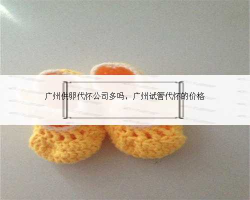 广州供卵代怀公司多吗，广州试管代怀的价格