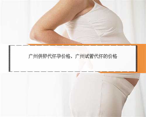 广州供卵代怀孕价格，广州试管代怀的价格