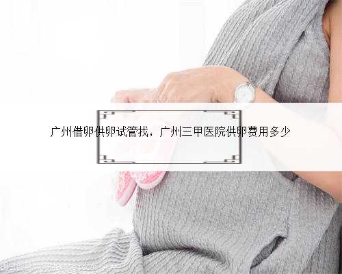广州借卵供卵试管找，广州三甲医院供卵费用多少