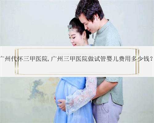 广州代怀三甲医院,广州三甲医院做试管婴儿费用多少钱？