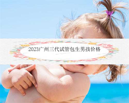2023广州三代试管包生男孩价格